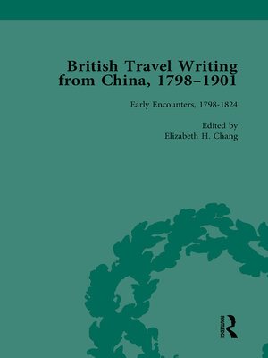 cover image of British Travel Writing from China, 1798-1901, Volume 1